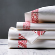 Adelle Percale Sheet Set In Sorbet
