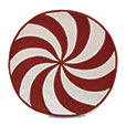 Tannenbaum Swirl Tambourine Decorative Pillow In Rust
