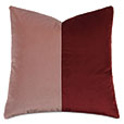 Uma Colorblock Decorative Pillow in Scarlet