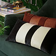 ORIEL STRIPE DECORATIVE PILLOW IN IVORY AND CHARCOAL
