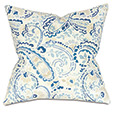 Wainscott Denim Paisley Decorative Pillow