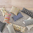 Bezel Multidirectional Stripe Decorative Pillow